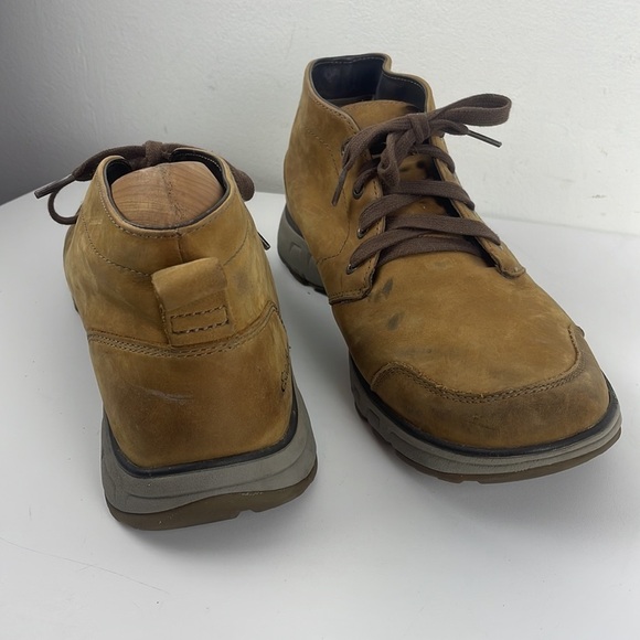 Eddie Bauer Brown Suede Lace Up Half Boots Vibram Soles Sz 12 Chukka Boots - Picture 3 of 14